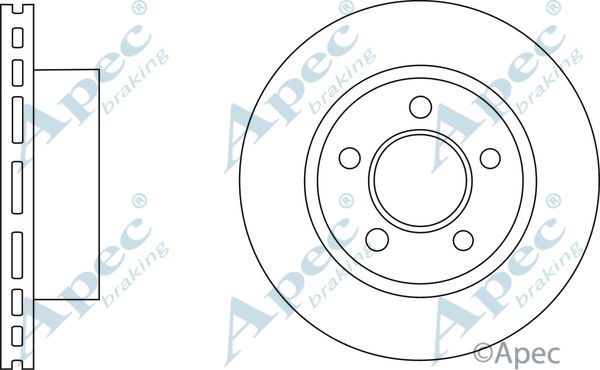 APEC BRAKING stabdžių diskas DSK2763